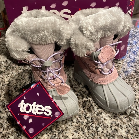 Totes‎ Lil Jenny Purple Girls Winter Boots - Picture 1 of 8